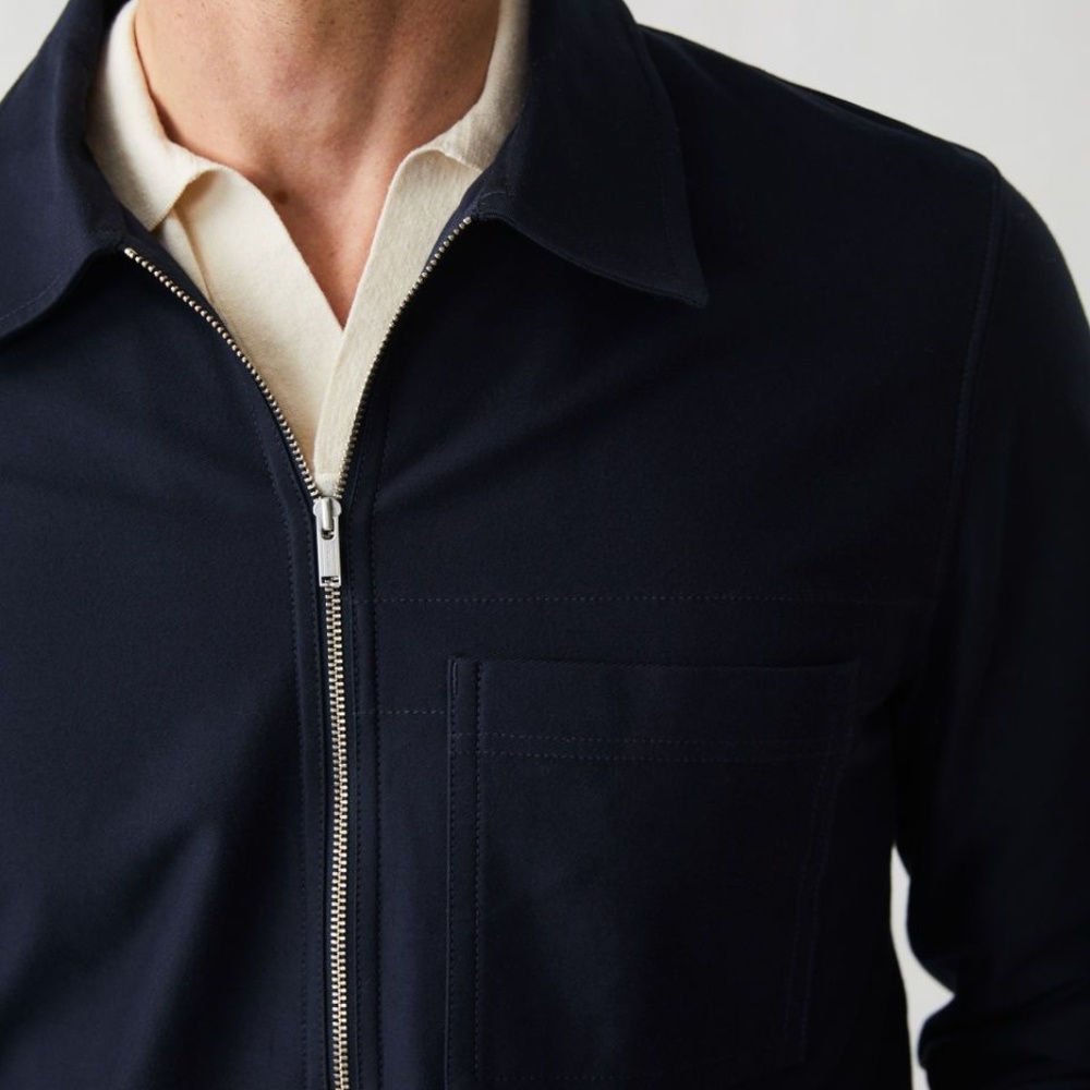ARKET Jersey Shirt Jacket Dark Blue